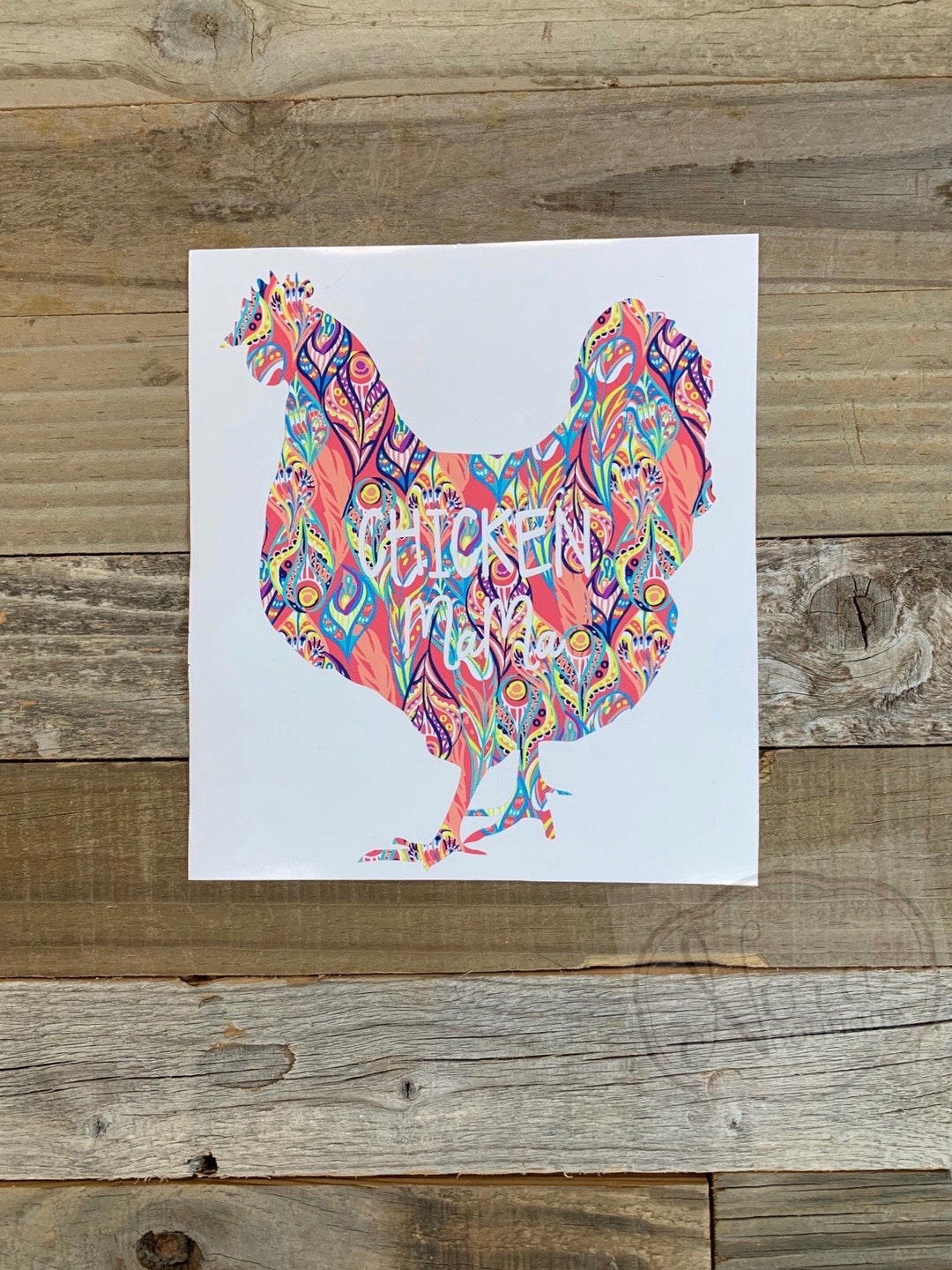 Chicken Mama Decal for Tumbler, Yeti Decal, Farm Life Chicken Mom Decal ...