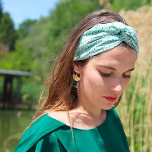 Gift idea for her | Headband | Trendy hairstyle accessory | Springbreak | Print fabric | Ethical fashion | Bohemian | Made in Paris/France
