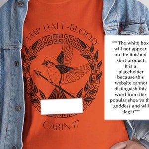 Cabin 17 Goddess of Victory T-Shirt (Bright Orange)