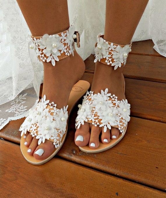 Scarpe da sposa scarpe da sposa boho sandali da sposa | Etsy Italia