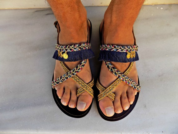 boho leather sandals