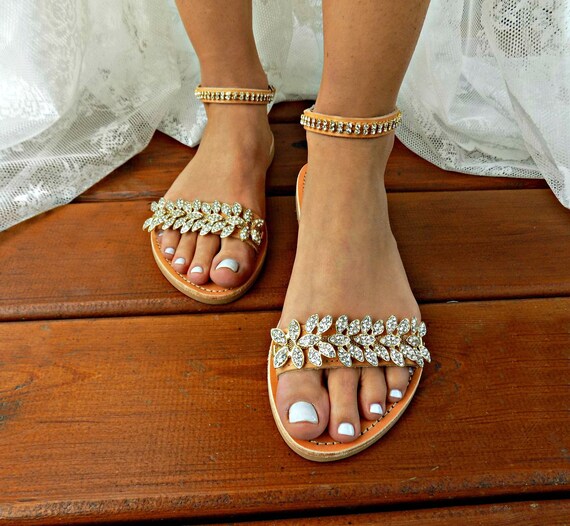 Wedding Sandals Bridal Sandals Leather Sandals - Etsy