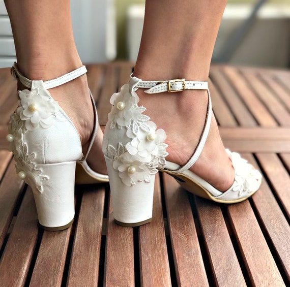 1 in heel wedding shoes