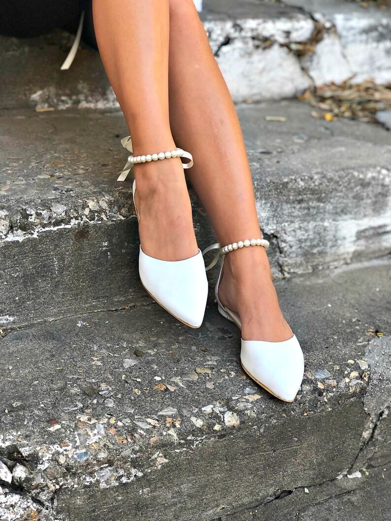 ivory crochet flats
