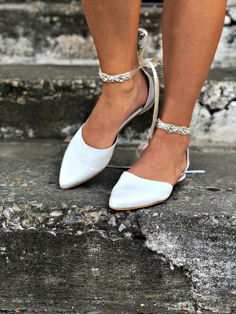 ivory crochet flats