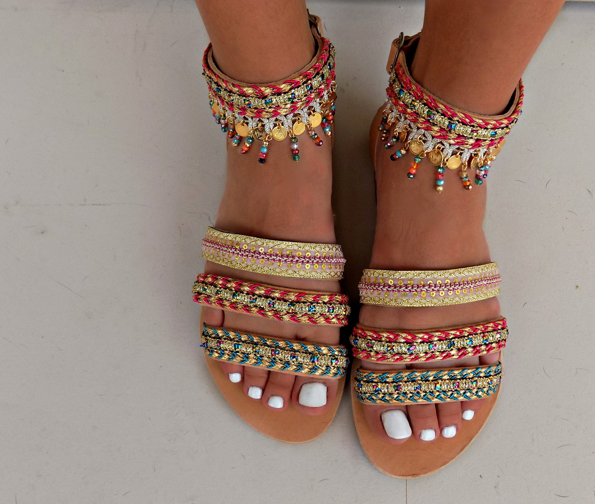 Boho Sandals Cochella Sandals Gypsy Sandals | Etsy