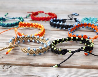Chic Red Braided Bracelet with turquoise Peace Charm Scosha | Totem Rope Bracelet with Turquoise main image 3