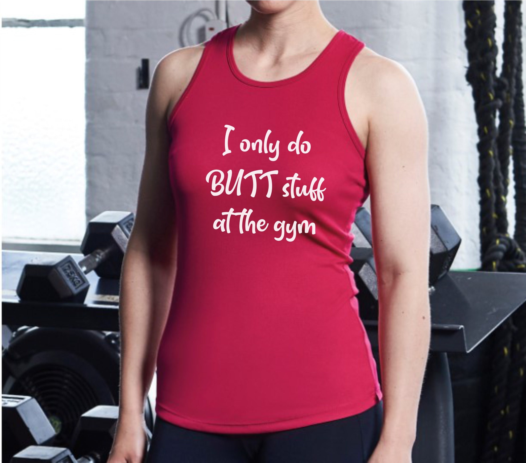 Personalised Women's Gym Vest Top Customised Slogan Gym Tops