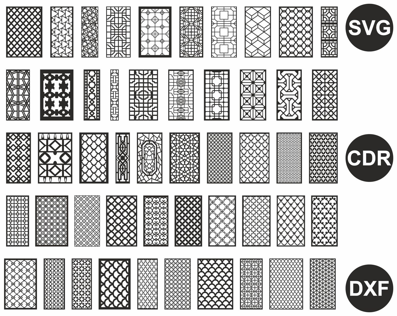Partition pattern svg Template room divider svg geometric Etsy