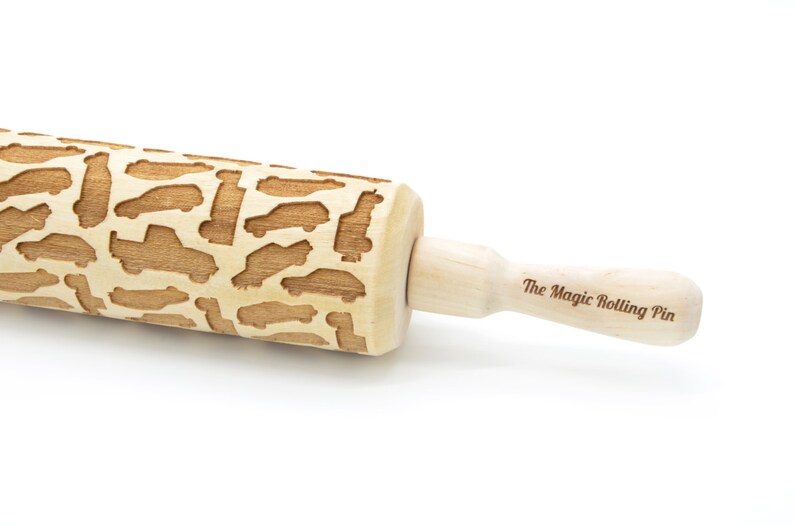 Driver gift Car Ornaments engraved rolling pin by laser Cars Silhouette rolling pin embossing rolling pin Rolling pin for a kids gift