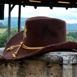 Hat Carl Rick Judith, Distressed COSTUME Quality Grimes Legacy TWD Hat, #ApocalypticChic, Zombie, Halloween
