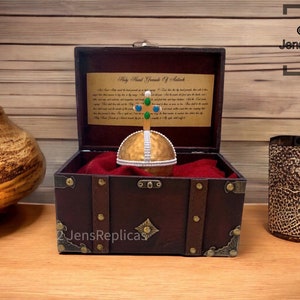 Holy Orb Grenade with Cross, Deluxe Special Edition with Royal Red Lining, Gift for Adult Son, Gift for Husband, Handmade Easter Gift