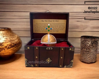 Edition spéciale de luxe Holy Hand Grenade avec doublure rouge royal, cadeau pour fils adulte, cadeau pour mari, cadeau d'anniversaire fait main