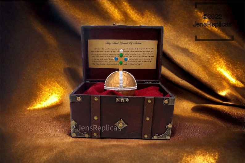 Holy Hand Grenade Deluxe Special Edition with Royal Red Lining, Gift for Adult Son, Gift for Husband, Handmade Birthday Gift image 2