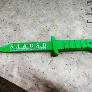 Eco friendly Green Knife, Gift for him, Gift for her, Geeky Gift, S.A.A.U.S.O, Classroom Special Arms Saga Octopus Anime Teacher Classroom