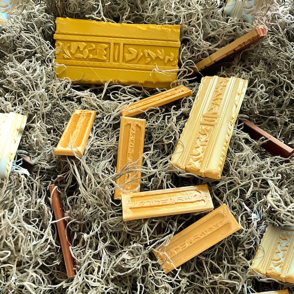 Gold Pressed Latinum Bars, Strips and Slips for Game Room, Display, Prop, SciFi Gift Decor