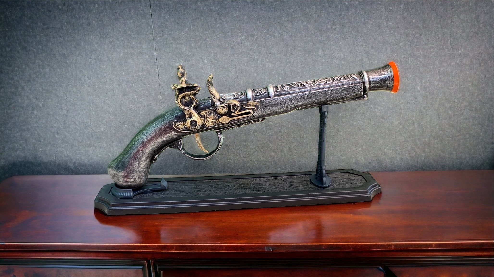 Pirate 18th Century Flintlock Blunderbuss Pistol Gray 