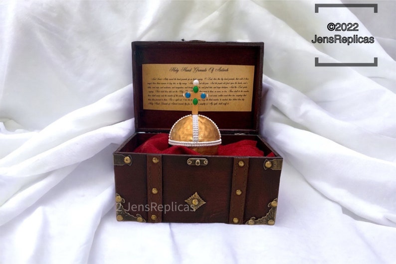 Holy Hand Grenade Deluxe Special Edition with Royal Red Lining, Gift for Adult Son, Gift for Husband, Handmade Birthday Gift image 4