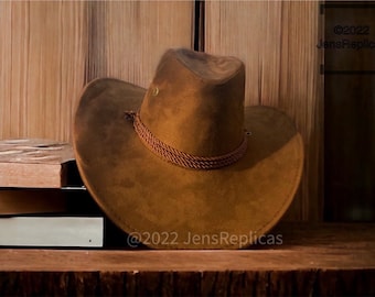 Yellowstone Hat with Rope Cowboy Fans Cosplay Replica, Gamer Birthday Gift for Him Her, Adult Son or Father, Westwood