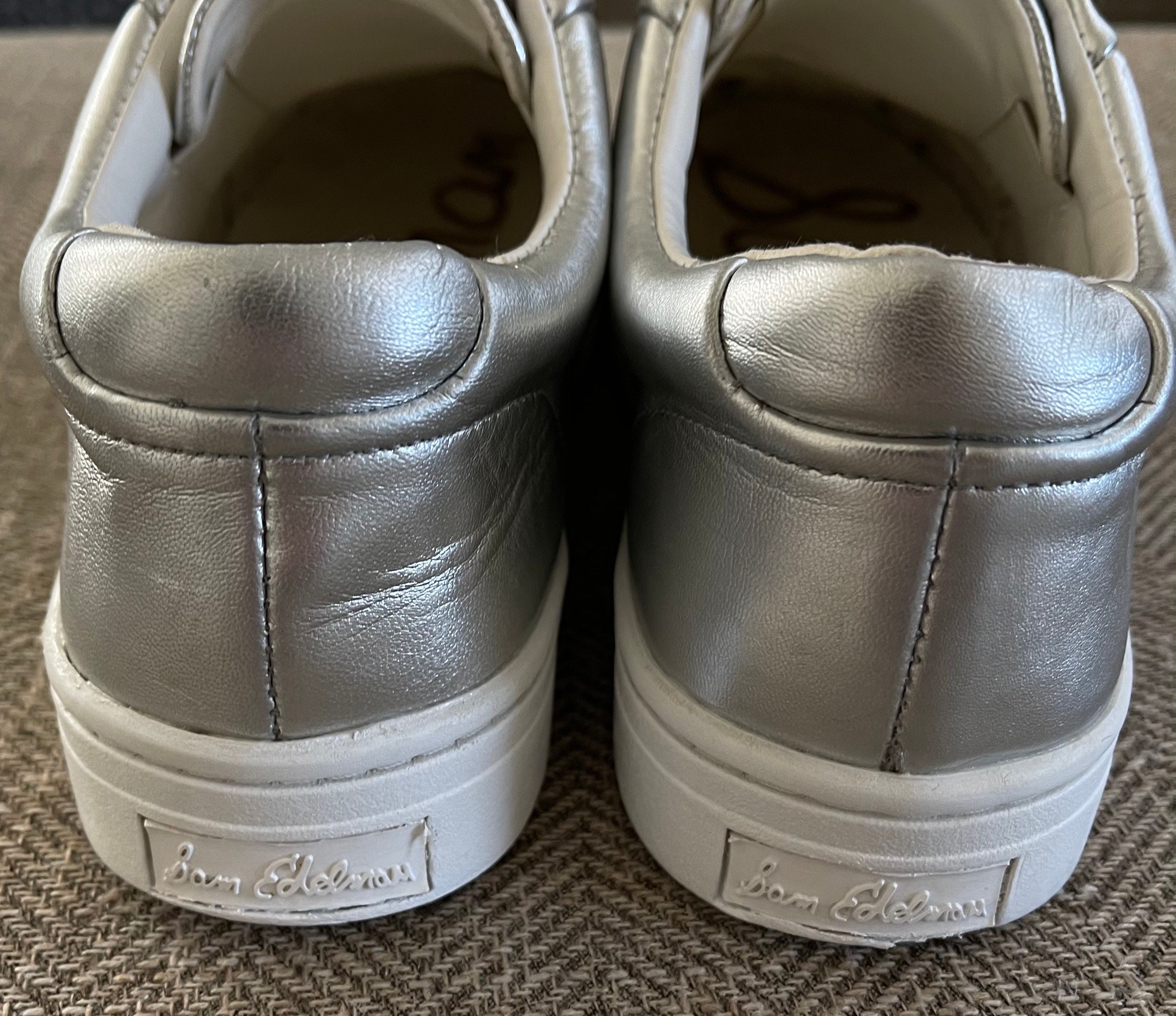 Refurbished Sam Edelman Silver Metallic Shoes Womens Size 8.5 | Etsy