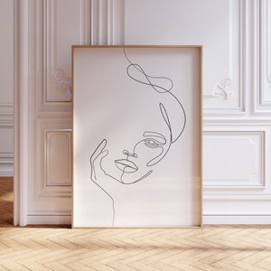 Single line art woman, Face line drawing, Abstract face art, Single line, Fine line, Minimalist art, Black and white face sketch art