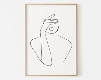 Minimalist Woman Art Etsy
