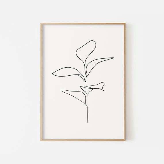 Minimal Plant Drawing Leaf Line Art Abstract Leaf Drawing Etsy Minimal Plant Drawing Leaf Line Art Abstract Leaf Drawing Etsy
