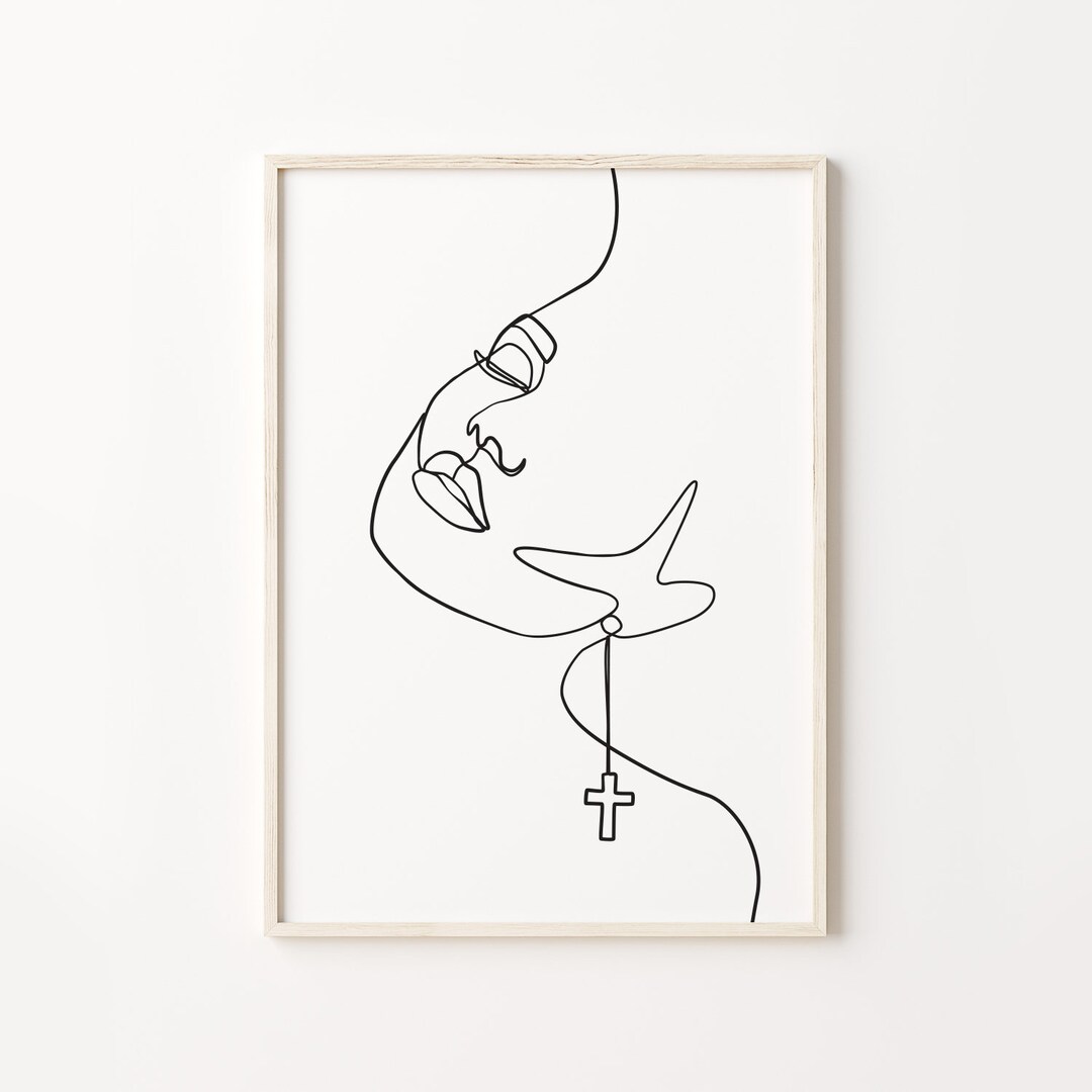 Abstract Woman Line Art Print: Minimalist Fashion Wall Decor (digital ...