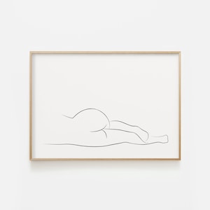 Body positive art, Printable minimalist naked woman printable wall art, Woman legs, Curvy woman art, Fine line print, Nudeart woman line art