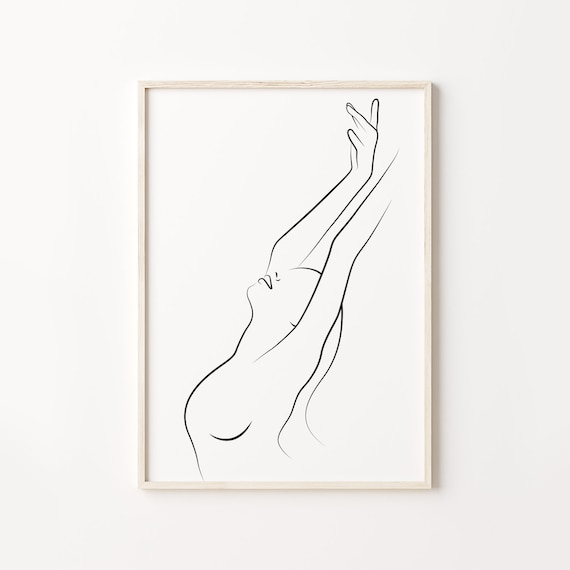Abstract Woman Line Drawing PRINTABLE Feminine Art | Etsy