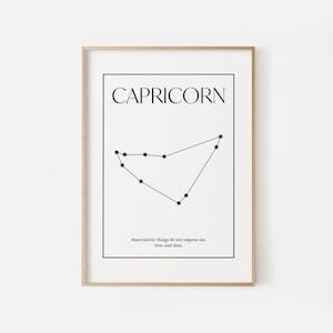 Capricorn zodiac print, Horoscope printable, Astrology poster, Zodiac art, Zodiac gift, Printable zodiac, Zodiac constellation, Nursery art