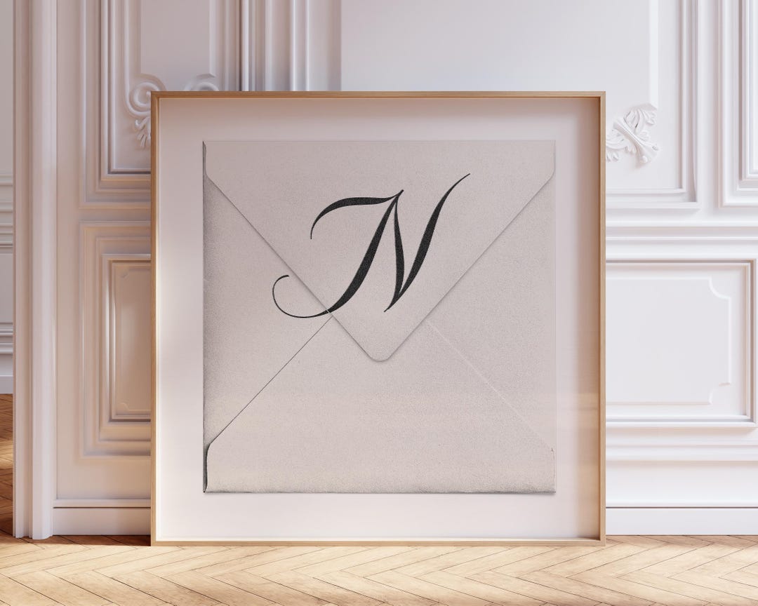 Letter M Poster, Initial Wall Art, M Letter Sign, Initial Nursery Art ...