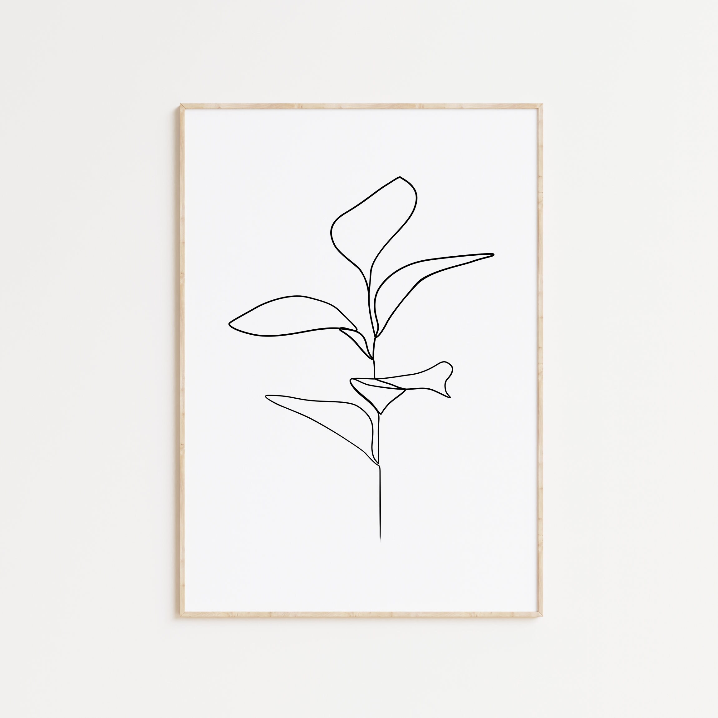 Minimal Plant Drawing Leaf Line Art Abstract Leaf Drawing - Etsy