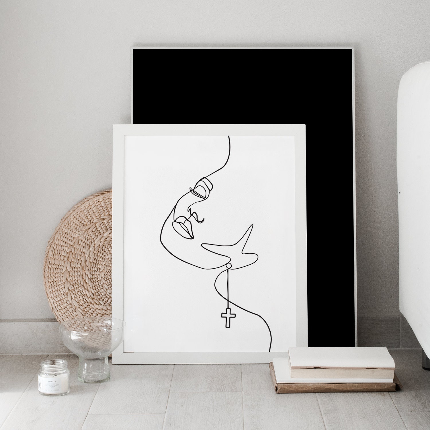 Abstract Woman Line Art Print: Minimalist Fashion Wall Decor (digital ...
