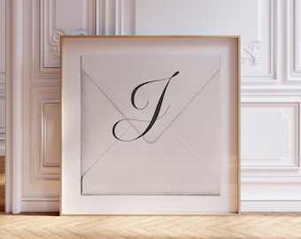 Letter J Print: Monogram Initial Wall Art, Letter Poster (Digital Download)