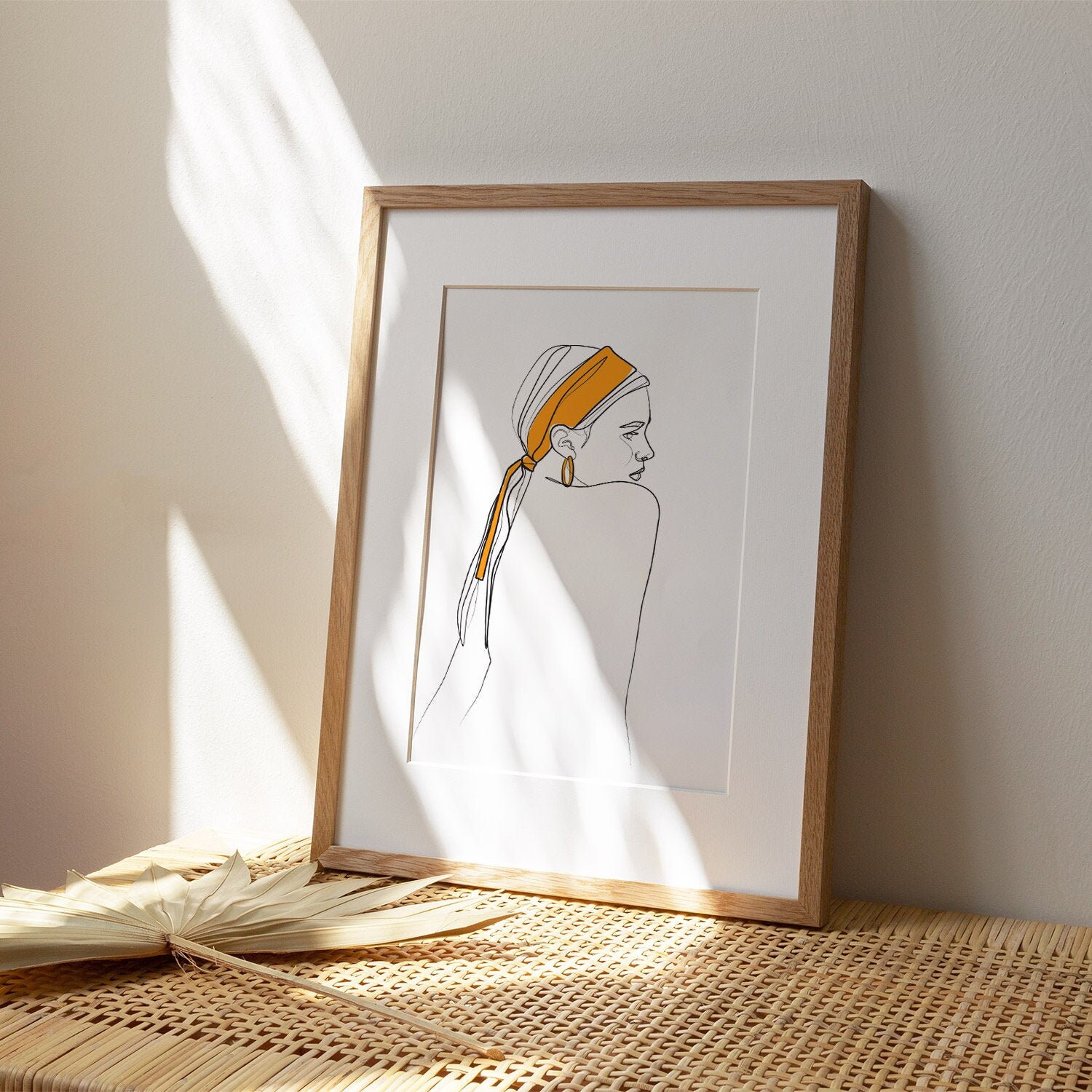 Girl with headband line drawing Printable woman art Feminine - Etsy España