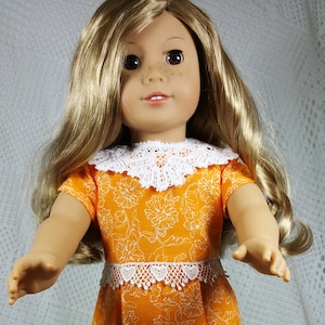 Lace Doll Clothes, 18&quot; Doll Outfit,  Lace Doll Dress, Embroidered Doll Clothes, American Doll, Homemade Doll Clothes, Lace Embroidered