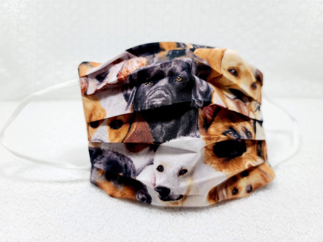 Adult Face Mask 4 Layer Face Mask Dog Print Face Mask Etsy
