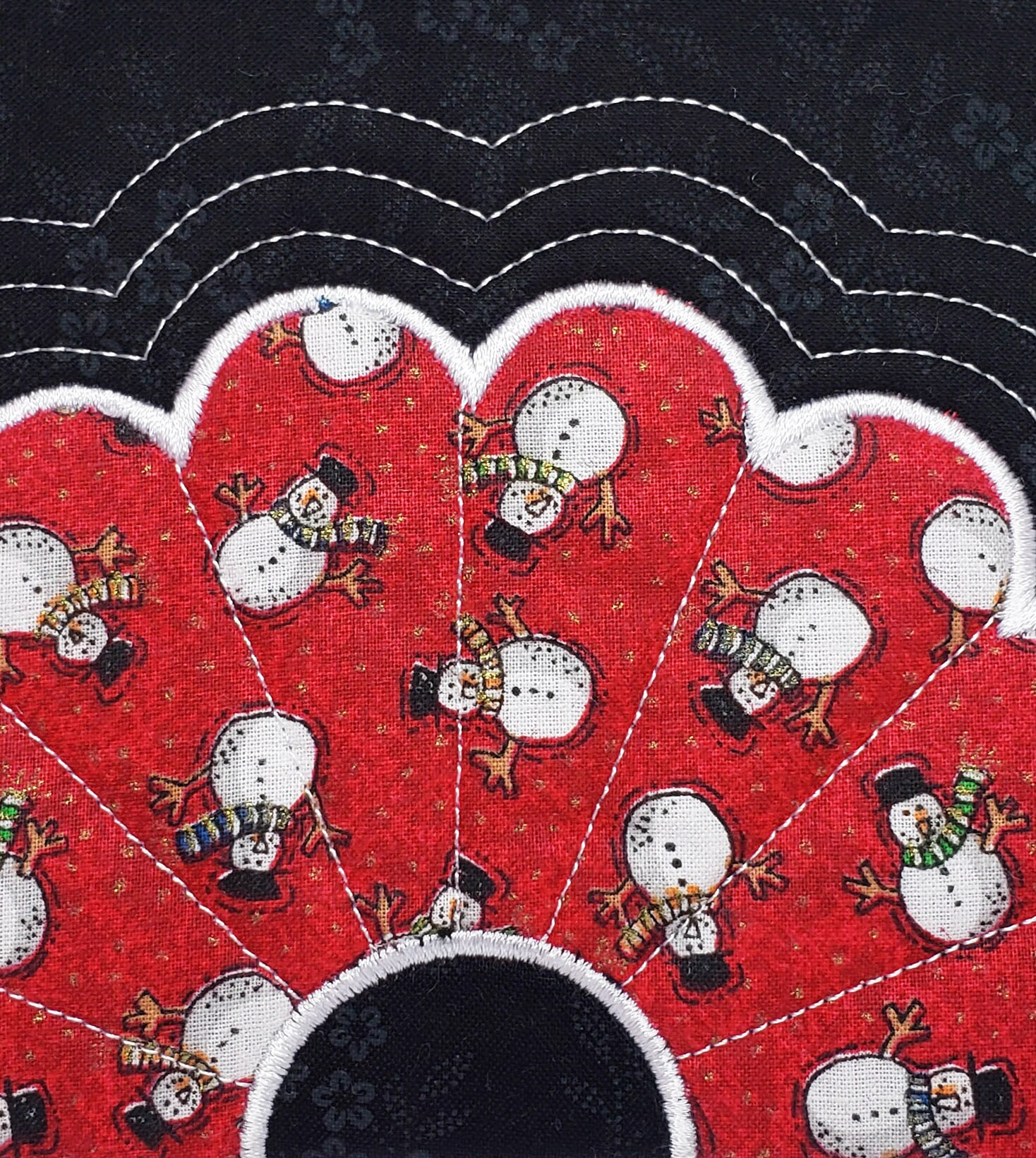 Snowman Quilted Mug Rug: Holiday Snack Mat - Etsy