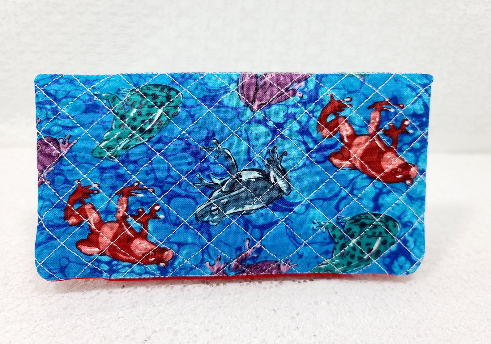 Frog Quilted Checkbook Cover Ocean Checkbook Cover Quilted Etsy