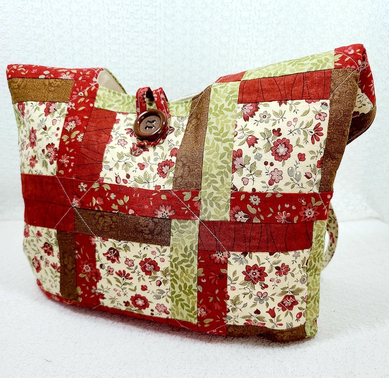 Quilted Purse Quilted Bag Quilted Shoulder Bag Patchwork Etsy