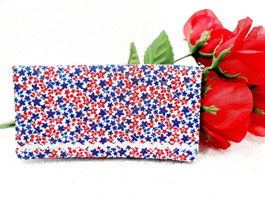 Quilted Checkbook Cover, Flag Quilted Checkbook Cover, Patriotic