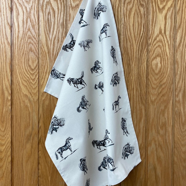 Serviette de thé de conception de cheval