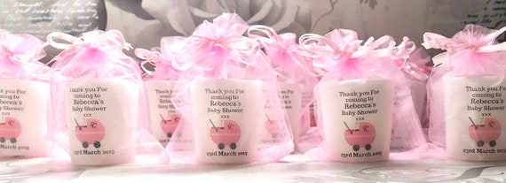 baby shower votive candle favors