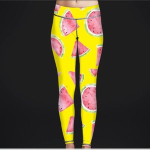 Watermelon yoga leggings yoga pants cute leggings women&#39;s yoga pants women&#39;s yoga leggings gym womens workout yoga pants yoga leggings