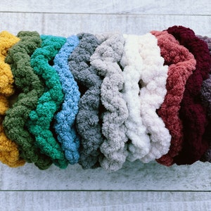 Handmade Crocheted Hair Scrunchies | Sherpa / Super Soft Scrunchies / Gifts for Her / Scrunchie / Handmade Fluffy Scrunchie