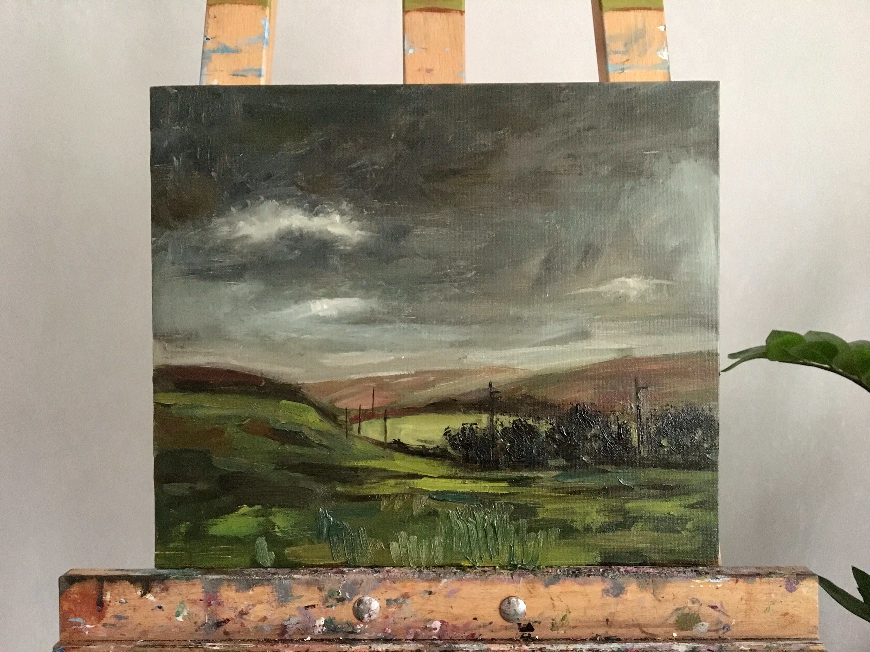 Moody landscape Landscape painting Original oil painting Etsy