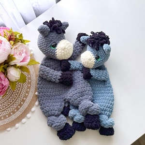 Crochet Donkey Lovey Pattern: Beginner-Friendly Snuggler (PDF Pattern English)