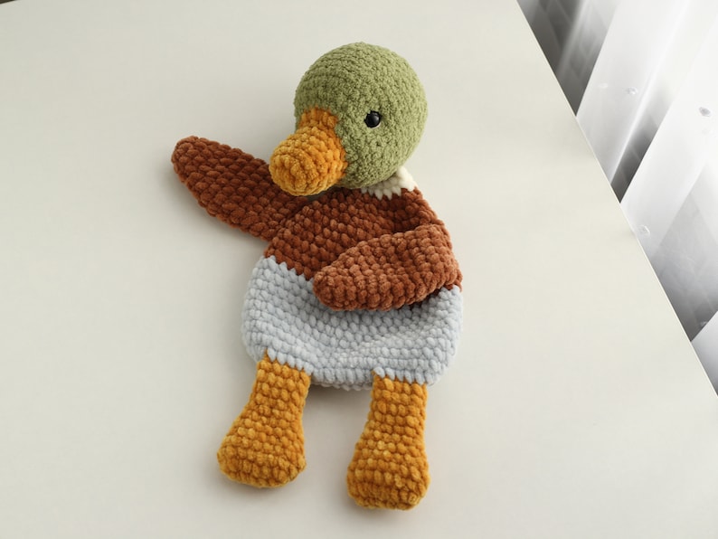 Crochet Duck Lovey Pattern Crochet Snuggler Crochet Lovey Etsy