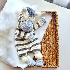 Crochet  Pattern Zebra Lovey, Crochet Animal, Crochet  Zebra Sleepy, Snuggler Patten, Crochet Animal, Amigurumi Comforter Cuddle Toy, OL
